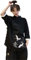 JXQXHCFS Traditionelle chinesische Kleidung Frauen Hemd Tang Anzug Tai Uniform Hanfu Strickjacke Cheongsam Top Kung Fu Kleidung Black top L
