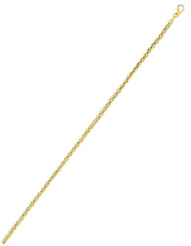 Bracelet Femme 18 cm - Maille Palmier - Or 18 Carats - Largeur 3 mm