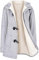 Yuson Girl Winterjacke Damen Fleecejacke Lang Wintermantel Warm Hornknopfjacke Einfarbig Kapuzenpullover Winter Cardigan Sweatshirt Damen Kapuzenjacke mit Knopf und Reißverschluss(Hellgrau, M)