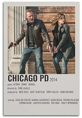 FCYYDS Chicago Pd Poster auf Leinwand, Wandkunstdruck, ästhetische Raumdekoration, Heimbüro-Dekoration, 30 x 45 cm, ungerahmt