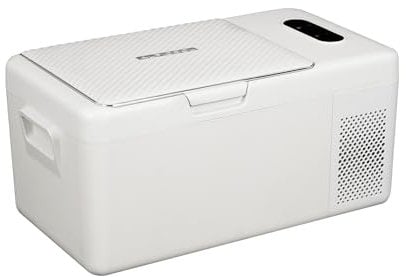 Alpicool S15 17L Compressor Car Fridge Freezer, DC 12v Camping Refrigerator, Portable Mini Cool Box for TruckCampervanRVBoat, -20℃ to 20℃(White)