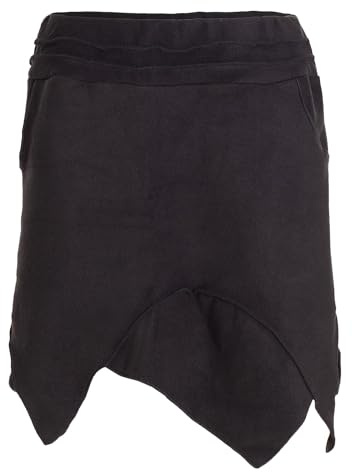 Vishes - Alternative Bekleidung - Thermorock Warmer Damen Winterrock kurz Zipfelrock aus ECO-Fleece schwarz 48-50