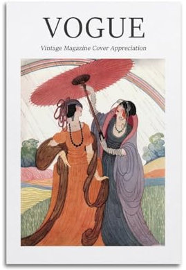 NIRWA Vogue PostersPoster, Vintage-Magazin-Cover, Legenden, Kunst, Wanddekoration, Poster, modische Schönheit, Wanddruck, A312 x 45 cm, ungerahmter Stil