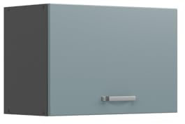 Vicco Hängeschrank R-Line, hängender Küchenschrank, Blau-Grau/Anthrazit, 60 cm Flach