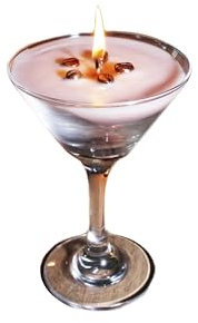 Espresso Martini Candle | Scented Gel Wax Coffee Flavor Candles | Cocktail Candles with Glass | Coffee Martini Romatinc Aroma Candle