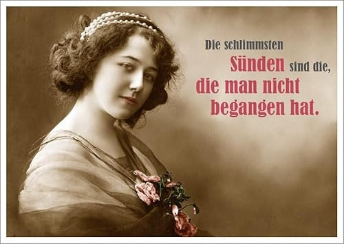 Gutsch Verlag Lustige Postkarte: Die größten Sünden sind die, die man nie gewagt hat.