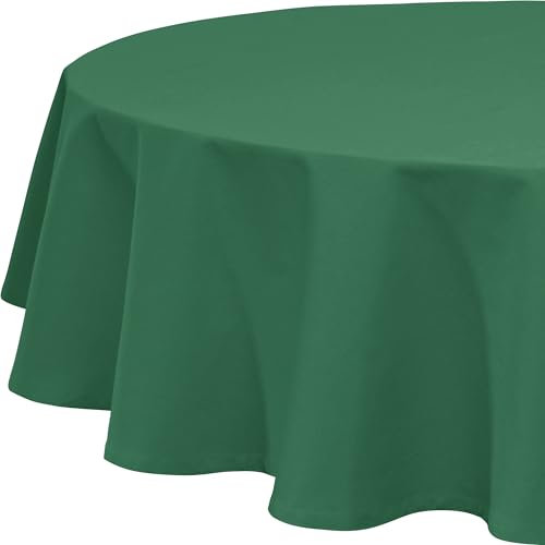 REDBEST Tischdecke Tulsa Baumwolle dunkelgrün Größe rund: 160 cm Ø