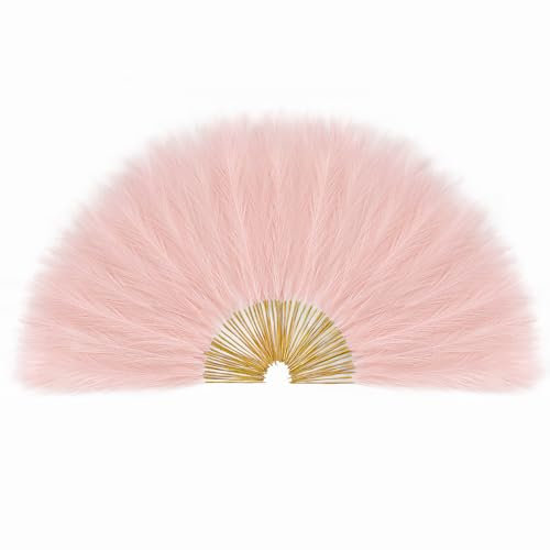 Serwalin 60pcs Light Pink Pampas Grass Decor 45cm Small Pampas Grass Artificial Silk Flowers Home Decor Faux Pink Feathers for Vase Light Pink Room Decor for Bathroom Dining Room Table Centerpiece