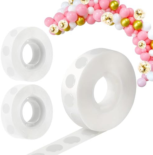 FADII 600 PCS Balloon Glue Dots Removable Balloon Sticky Spots,Extra Strong Glue Dots Double Sided for Birthday Party Wedding Christmas Decorations and DIY Scrapbooking Craft