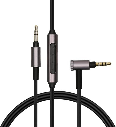kwmobile Headphone Cable Compatible with Sony WH-1000XM3 / WH-1000XM2 / WH-CH700N / MDR-100ABN / H900N - 150cm Replacement Cord with 3.5mm (1/8) Jack + Volume Control
