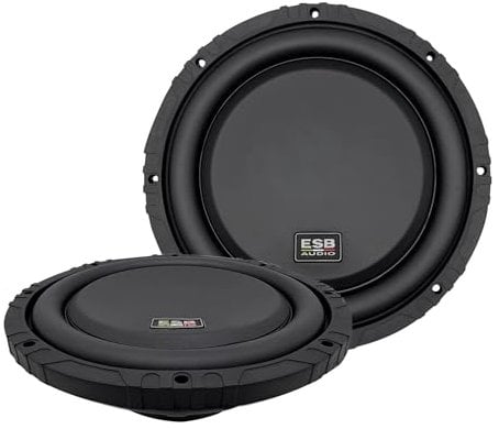 ESB 1.10SD 10/250 mm 4+4 Ohm Shallow Subwoofer: Ultra-Compact Design, Powerful Bass Output, Cutting-Edge Engineering, High-Power Handling | Optimized for Sealed Boxes