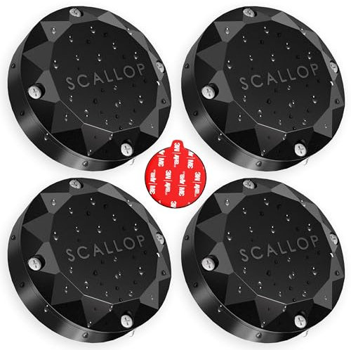 4 Pack IPX8 Waterproof Airtag Holder,AirTag Case with Adhesive Sticker Mount for Apple Air Tag, Hidden Shockproof Airtag Tracker Case Cover for Luggage Laptop Car Bike TV Camera Wallet