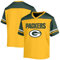 NFL Kinder Jugend 8–20 Offiziell lizenziertes Team-Farbe, V-Ausschnitt, Wordmark Performance Primary Logo Jersey T-Shirt, Yellow Bay Packers, Gelb, 10-12