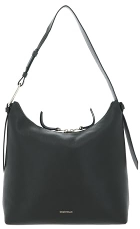 Coccinelle Leder Schultertasche Malory Handbag Grained Leather Alga dunkelgrün