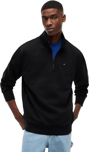 Tommy Jeans Herren TJM Reg Fleece 1/4zip Mock Neck Dm0dm20339 Sweatshirt mit halbem Reißverschluss (1er Pack)