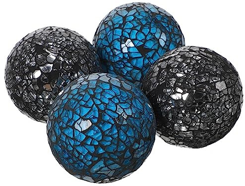 OSOLADY 4 Stücke Dekokugeln Aus Glas Kugelornamente Für Zuhause Und Tischdeko Handwerkliche Glaskugeln Für Party Und Weihnachtsdekoration