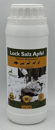 Wildlutscher Lock Salz – 1 kg Salzlockmittel mit Duftstoffen – in 4 Sorten: Apfel, Anis, Eichel & süßer Mais – Lockt gezielt Rotwild, Rehwild, Schwarzwild & Raubwild