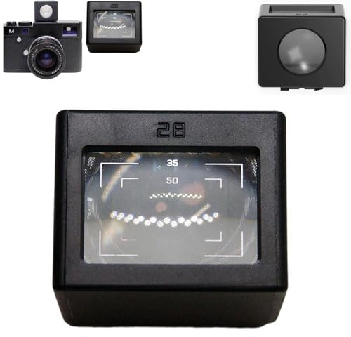 External Mini Finder, 28mm (35/50 Frame, 40 Frame) External Optical Waist Level Finder, Frame Compatible, Compact Black Camera Viewfinder