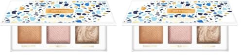 Catrice SUMMER OBSESSED Glowy Face Palette, evidenziatore n. C01, multicolore, 3 colori, naturale, lucido, vegano, senza profumo, senza alcool, senza conservanti, confezione da 2 (13,5 g)