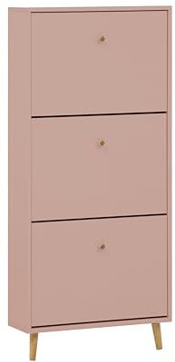 Schildmeyer Bjarne Schuhschrank 160172, apricot, 59,8 x 19,5 x 131 cm, platzsparend durch geringe Tiefe