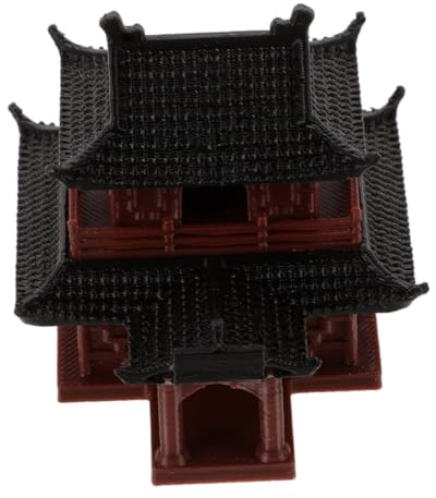 PartyKindom Pavillon Japonais Miniature Statue Décoration Jardin Ornement pour Aquarium Paysage Aquatique Figurine Pavillon Chinois Décoration Intérieure Jardin