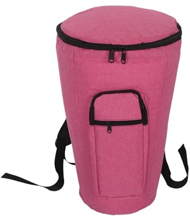 BESPORTBLE Ergonomischer Djembe-Rucksack: Oxford-Stofftasche in Pink – Leichte Trommeltasche für Auftritte – Tragbarer Organizer für afrikanische Trommeln