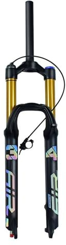 KUNYOS 26 27.5 29 Ultralight Vélo Pliant Suspension Fourche sans Fil Tube Conique Frein À Disque VTT Vélo Fourches Avant Débattement 160Mm QR 9Mm,Remote Lock b,26inch