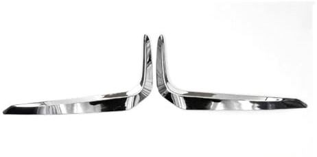 PTWOIXMBG 2 Stück ABS-Chrom-Zierleisten for Nebelscheinwerfer, kompatibel mit BMW 5er G30 530liM 2017-2020(Silver)