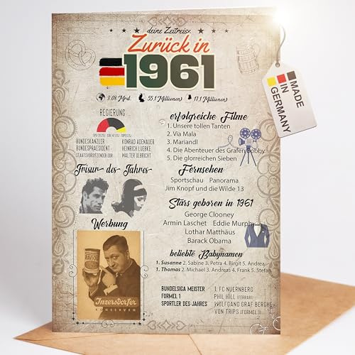 myDreamwork® Besondere Geburtstagskarte 65 – Inkl. Umschlag | Geschenkidee 65 Jahre | Karte zum 65. Geburtstag Frau & Mann – Lustige Geburtstagskarte – DIN A5