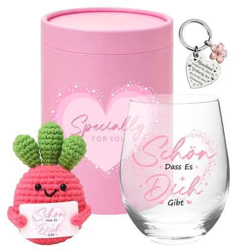 Geschenke für Freundin Frauen Weingläser Mutmacher/Gute Besserung/Beste Freundin Geschenke Geburtstagsgeschenk für Frauen Freundschaftsgeschenke Weihnachten Jahrestag Geschenk Weinglas mit Gravur 550m
