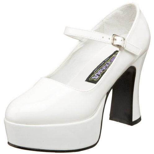 Pleaser Mar50, Unisex-Erwachsene Mary Jane Halbschuhe, Weiß (white), 43 EU (10 UK )