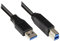 Anschlusskabel USB 3.0 Stecker A an Stecker B, schwarz, 5m, Good Connections®