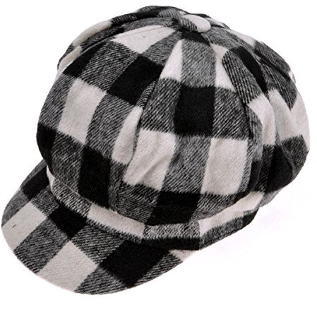 ZYLC Warme Schirmmütze Barett Mütze Winter Ballonmütze Klassisches Design(Weiß),Einheitsgröße