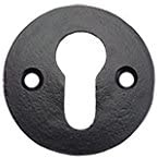Euro Escutcheon 50mm Dia in Black Antique FF08