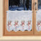 SeGaTeX home fashion Weihnachts-Scheibengardine Stern und Apfel Wintergardine Plauener Stickerei 40 x 208