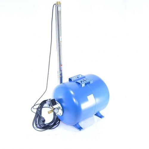 100 L Hauswasserwerk Tiefbrunnenpumpe 2,5 8,5bar 2700l/h sandverträglich bis 5%