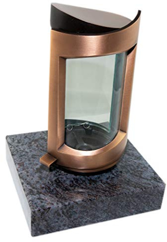 Kunst-Art-Köhl Grablaterne 1880/20 aus massiver Bronze oder Aluminium montiert auf einem Granitsockel wahlweise auch ohne Granitsockel (Bronze, Orion)