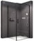 BERNSTEIN Duschkabine 90x100cm Duschabtrennung NT416 mit Schwarzen Aluminiumprofilen, Links und Rechts montierbar, Eckdusche aus 8mm ESG-Glas mit Nano, Drehtür mit Hebe-Senk-Mechanismus