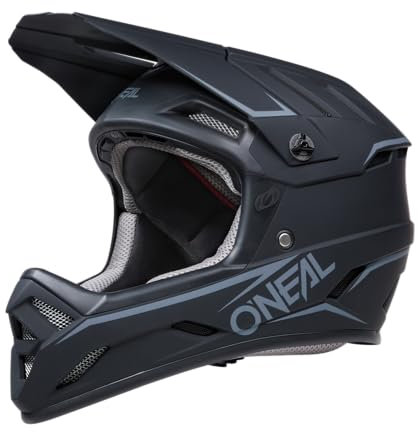 O'NEAL | Mountainbike-Helm | MTB Downhill | Nach Robustes ABS, Ventilationsöffnungen für Luftstrom & Kühlung, ABS Außenschale | Backflip Helmet Solid | Erwachsene | Schwarz | Größe M