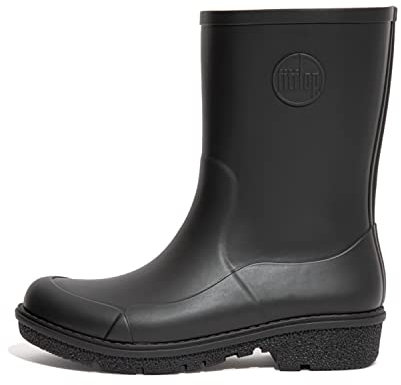 Fitflop Women's Wonderwelly - Short Rain Boot, All Black, 7 UK