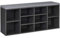 COSTWAY Shoe Storage Bench, 10 Compartments Shoe Organiser Seater Stand with Cushion, Hallway Entryway Bedroom Living Room Shoes Rack Stool, 104 x 30 x 48cm (Grey)