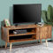 BAKAJI Mobile TV in Legno effetto anticato con 2 Ripiani Porta Console Videogiochi DVD Mobiletto basso Porta Televisore Design Moderno Industriale (110 x 40 x 50 cm)