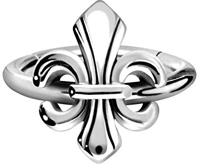 PIERCINGLINE Chirurgenstahl Segmentring Clicker | Lilie | Piercing Ohr Helix Conch Ring | Farb- und Größenauswahl