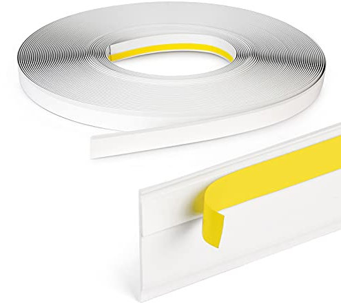 DQ-PP Barre de fenêtre avec lèvre - Longueur : 150 m - Largeur : 70 mm - Épaisseur : 1,5 mm - Blanc - Baguettes plates en plastique