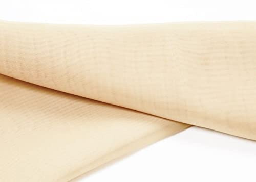 Voile Stoff Meterware am Stück - 280 cm Breite - ca. 40 g/m² (Hellbraun)