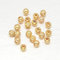 Craftdady 200 Stück 2 mm goldene Abstandshalter, 18 Karat vergoldet, winzige, runde Messing-Abstandshalter, Mini-Perlen-Abstandshalter für Schmuckherstellung, Armband, Ohrringe, 200 Stück