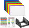 Hygiplas Colour Coded Low Density Chopping Board Set with Rack & Wall Chart 7 Piece, CH041