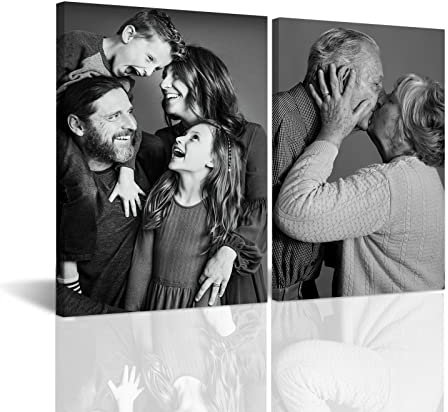 CCWACPP 2 Stück personalisierte Wandbilder auf Leinwand Wanddekoration individueller Leinwanddruck Ihr Foto für Hochzeit Familie Liebhaber Kind Baby 10x15 cm