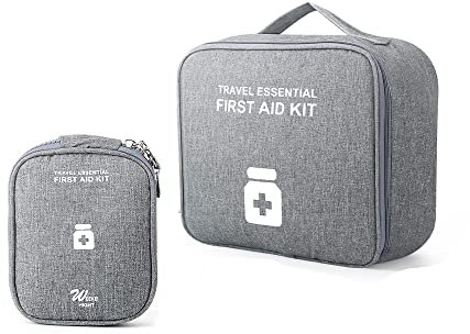 EIMZU Medikamententasche, 2 Stücke Reiseapotheke Tasche, Tragbar Medizinbox, Erste Hilfe Tasche Leer, Mini Erste Hilfe Tasche, Tragbar Medizinbox für Home Office Reisen