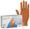 Bericah, Sensi Diamond, Guanti in Nitrile, Senza Polvere, Taglia L, 50 Pezzi, arancione